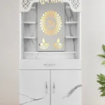 Buy Puja Mandir OM Design Mandir Engineered Wood Home Temple (Height: 130cm,Pre-Assembled) Online