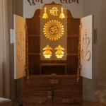 Buy Modern Temple With Decorative LED Light Engineered Wood Home Temple (Height: 130, Pre-assembled)